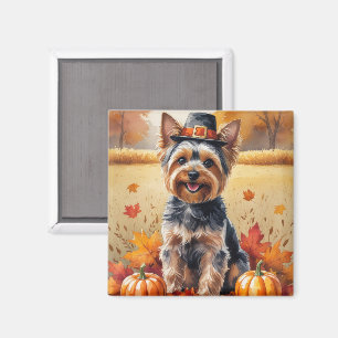 Imã Yorkshire Terrier Autumn deixa a arte de ação de g