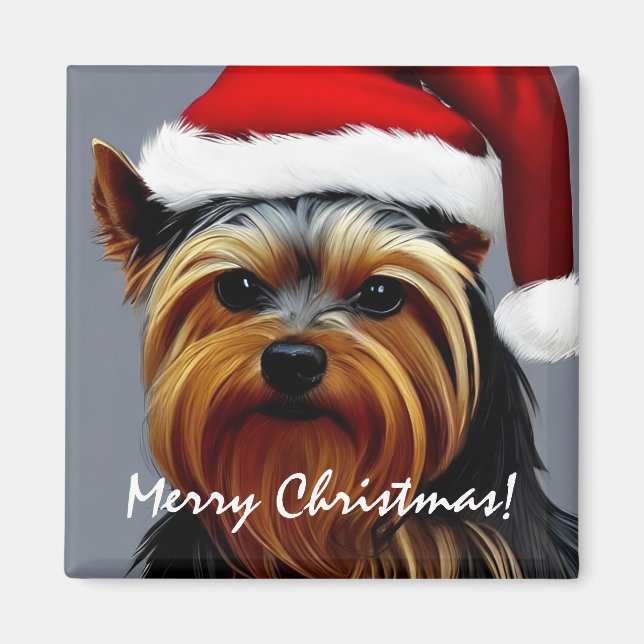 Imã Yorkshire Terrier Christmas (Frente)