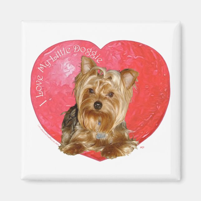 Imã Yorkshire Terrier Dia dos Namorados (Frente)