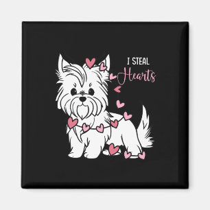 Imã Yorkshire Terrier Dog I Steal Hearts Bonito Valent