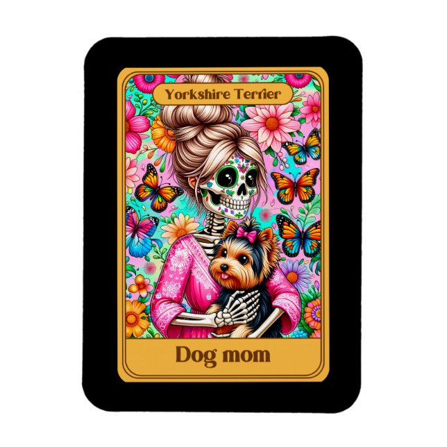 Ímã Yorkshire Terrier Dog Mãe Tarot Card Magnet (Vertical)