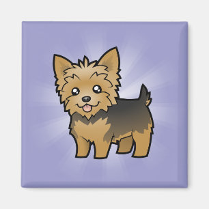 Imã Yorkshire terrier dos desenhos animados (cabelo