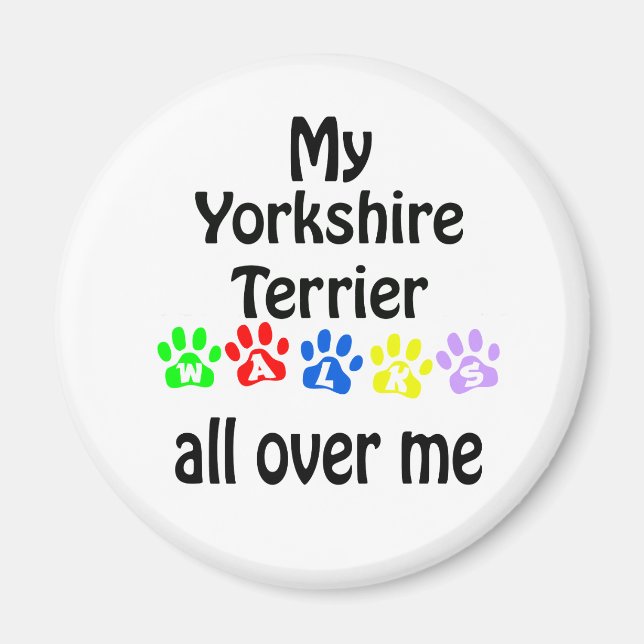 Imã Yorkshire Terrier Walks Design (Frente)