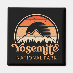Imã Yosemite National Park California Retro Vintage