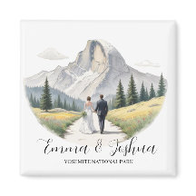 Yosemite National Park Wedding Magnet - Personaliz