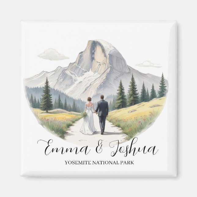 Imã Yosemite National Park Wedding Magnet - Personaliz (Frente)