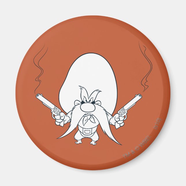 Imã Yosemite Sam Fumando Armas (Frente)