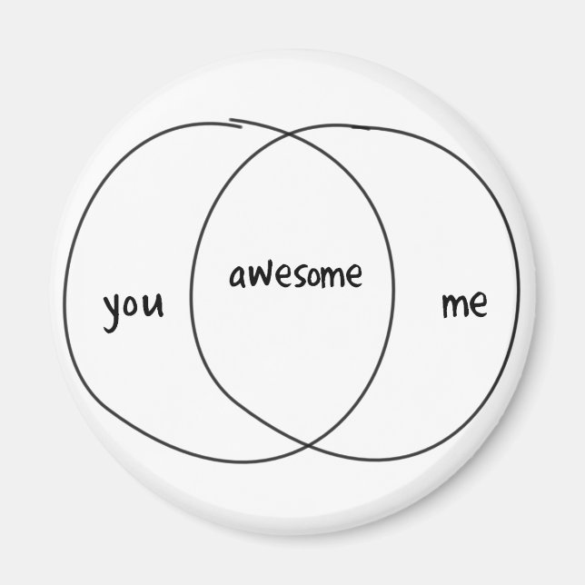 Imã You Me Incrível Venn Diagram (Frente)