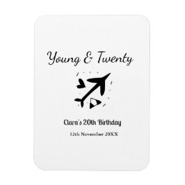 Ímã Young and twenty adventure happy birthday add name