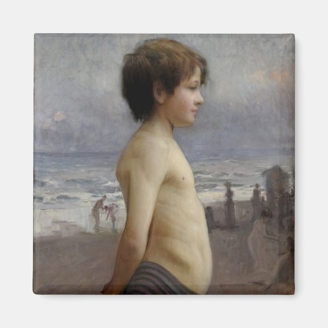 Imã Young Boy at the Beach (por Jules Bastien-Lepage) (Frente)