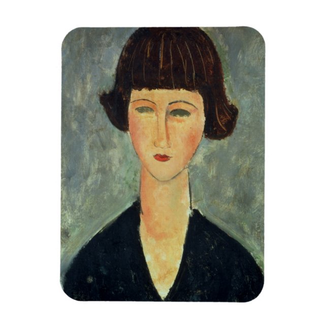 Ímã Young Brunette, 1917 (óleo na canvas) (Vertical)