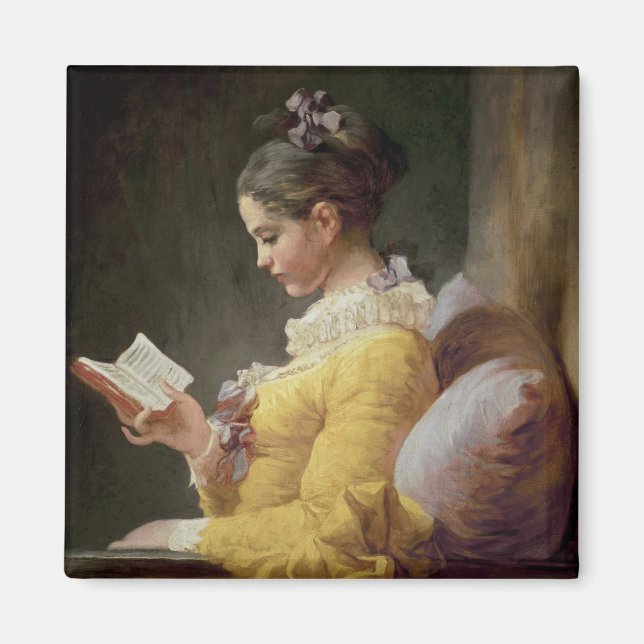 Imã Young Girl Reading, c.1776 (Frente)