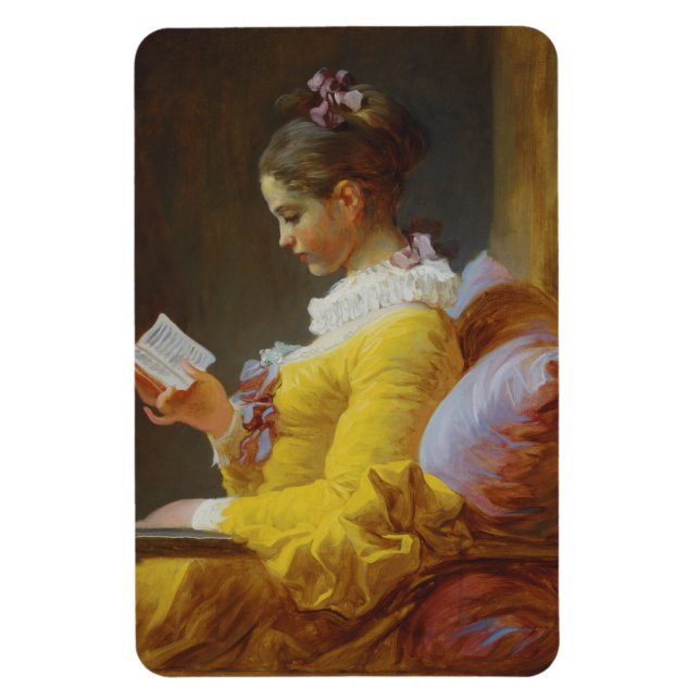 Ímã Young Girl Reading - Jean Honoré Fragonard (Vertical)