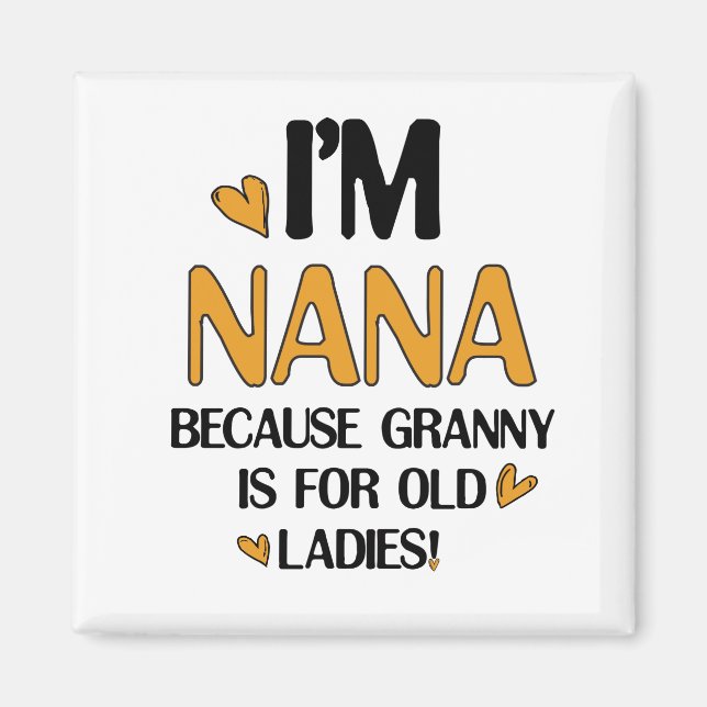 Imã Young Nana Graphic Nana Clipart Design Grandma Art (Frente)