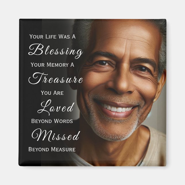 Imã Your Life was a Blessing Photo Memorial (Frente)