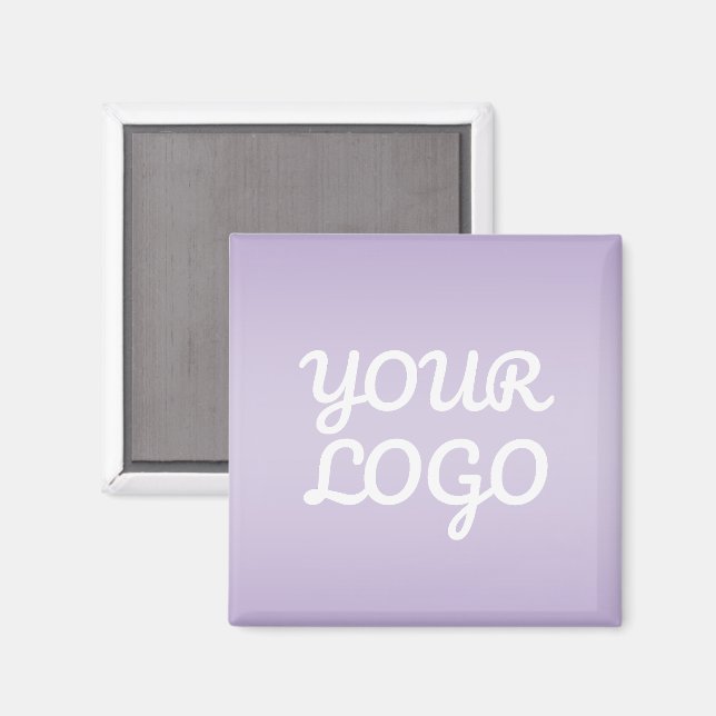 Imã Your Logo & Modern Simple Ombre | Lavender (Front/Back)