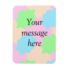 Ímã Your message here add text name boho colorful rust