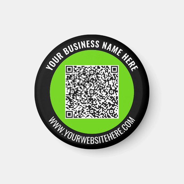 Imã Your QR Code Branded Promotional Magnet Example (Frente)