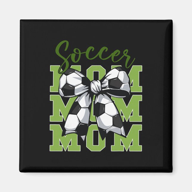 Imã Youth Soccer Mom Coquette Bow Cute Sister Toddler  (Frente)