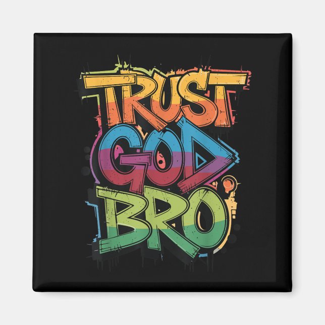 Imã Youth Trust God Bro Funny Christian Boy Son Brothe (Frente)