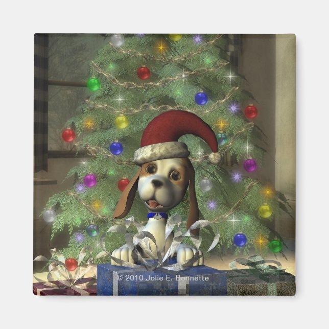 Imã Yule Puppy Magnet (Frente)