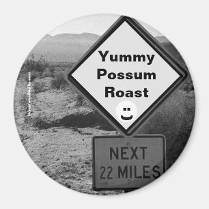 Imã Yummy Possum Roast Refrigerator Magnet