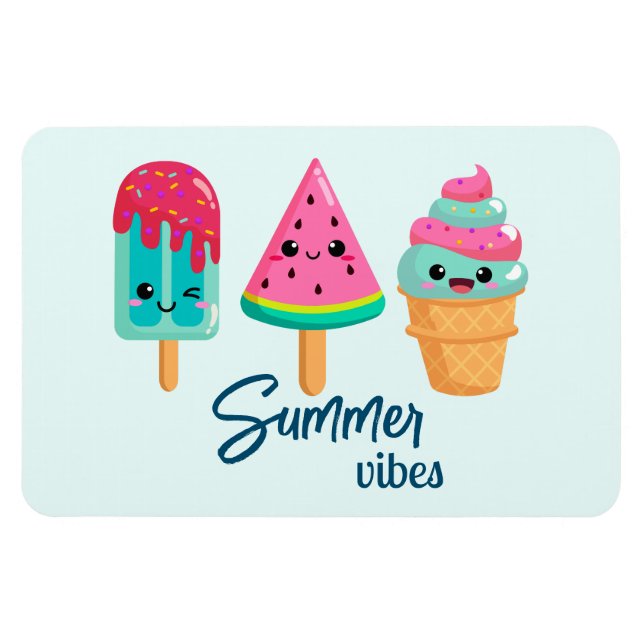 Ímã Yummy Sorvete Trio Summer Vibe (Horizontal)