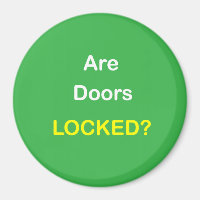 z94 - Lembrete magnético ~ AS PORTAS ESTÃO BLOQUEA