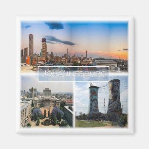 Imã ZA030 JOHANNESBURG, Mosaico, África do Sul, frigor