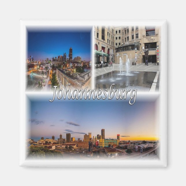 Imã ZA034 JOHANNESBURG, Mosaico, África do Sul, Fidge (Frente)