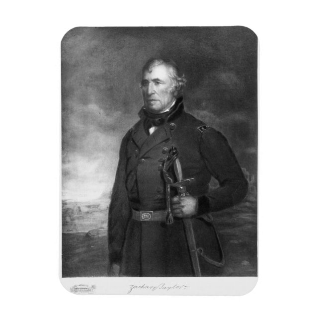 Ímã Zachary Taylor, 12 dos Estados Unidos (Vertical)