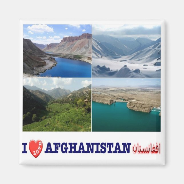 Imã zAF005 I Love AFEGANISTAN, Landscapes, Fridge (Frente)