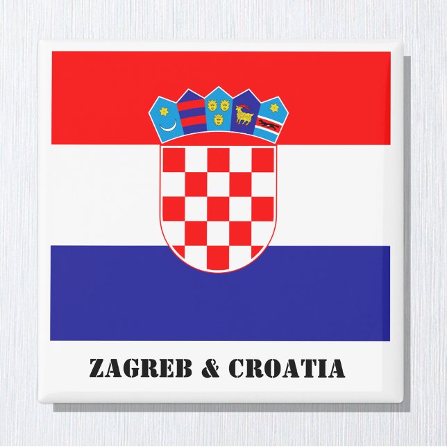 Imã Zagreb & Croácia, Magnet de Bandeira da Croácia (Criador carregado)