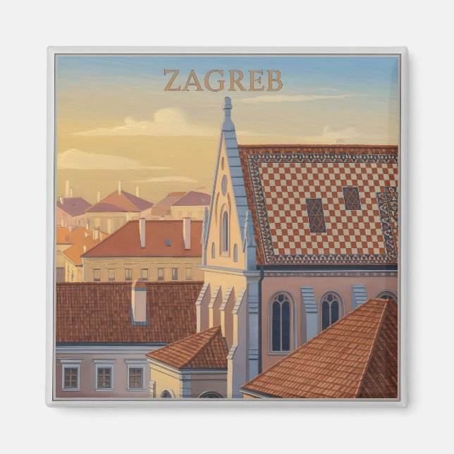 Imã Zagreb - Croácia - Viagem Antiga  (Frente)