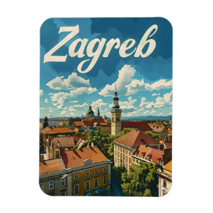 Ímã Zagreb Viagens vintage