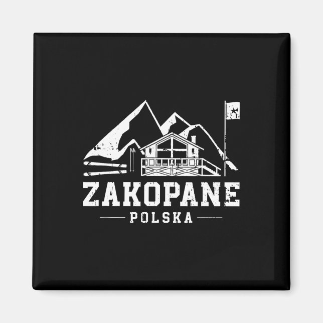 Imã Zakopane Polska Winter Sports Skiboard Snowboard (Frente)