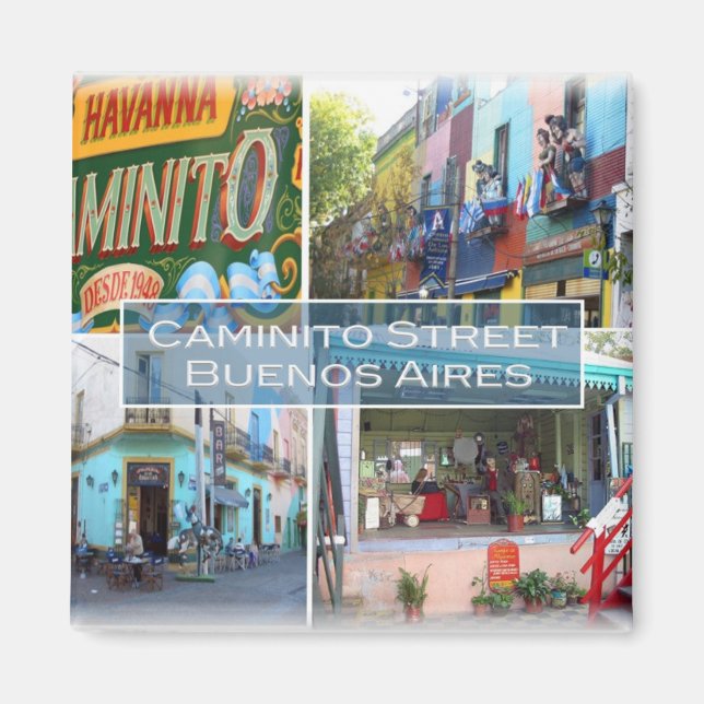 Imã zAR004 BUENOS AIRES, Mosaico, frigorífico (Frente)