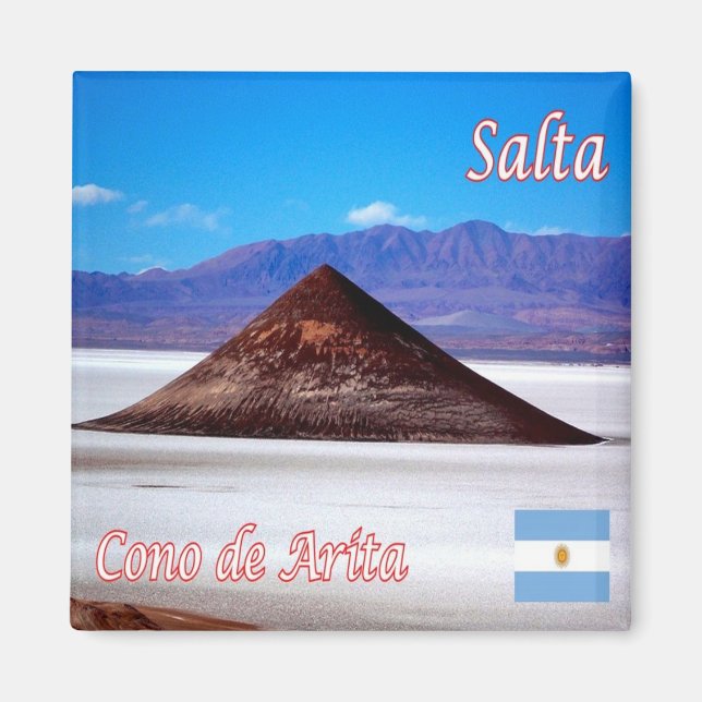 Imã zAR023 SALTA, Cono de Arita, Argentina, Fridge (Frente)