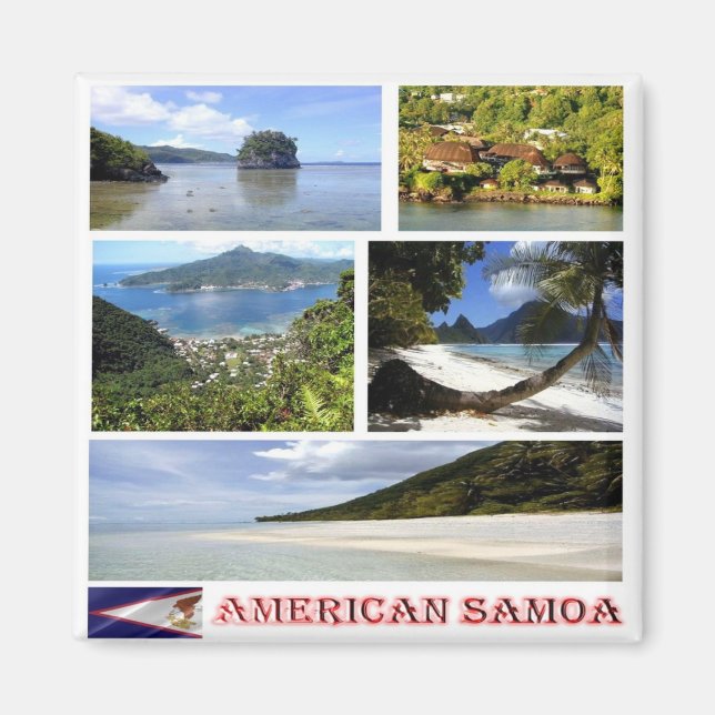 Imã zAS003 AMERICAN SAMOA, Oceânia, frigorífico (Frente)