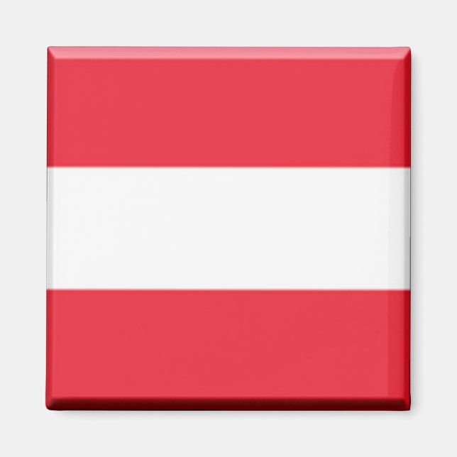Imã zAT001 AUSTRIAN FLAG, Áustria, Fridge (Frente)
