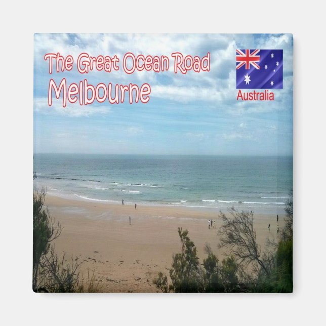 Imã zAU065 MELBOURNE, The Ocean Road, Austrália (Frente)