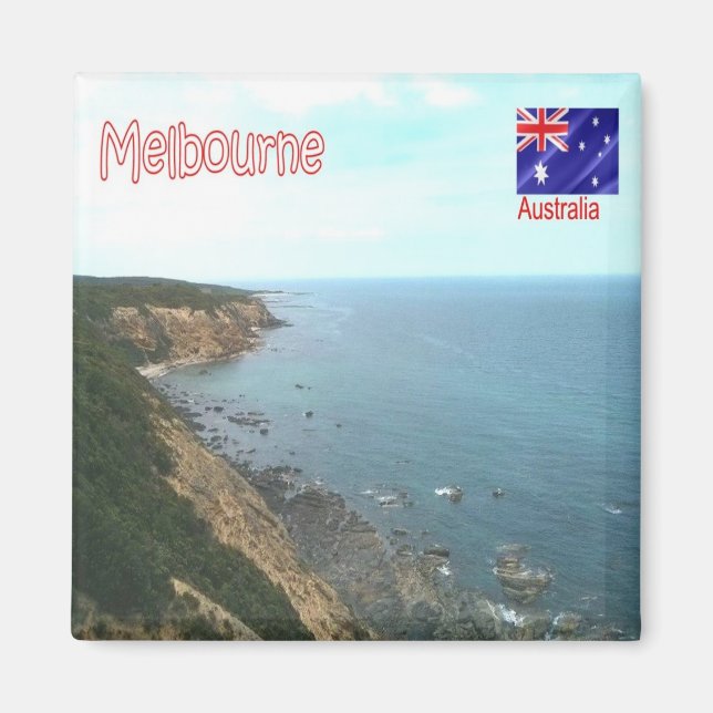 Imã zAU067 MELBOURNE, Austrália, Oceânia, frigorífico (Frente)