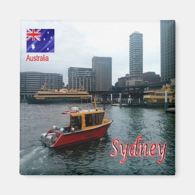 Imã zAU068 MELBOURNE, Austrália, Oceânia, frigorífico (Frente)