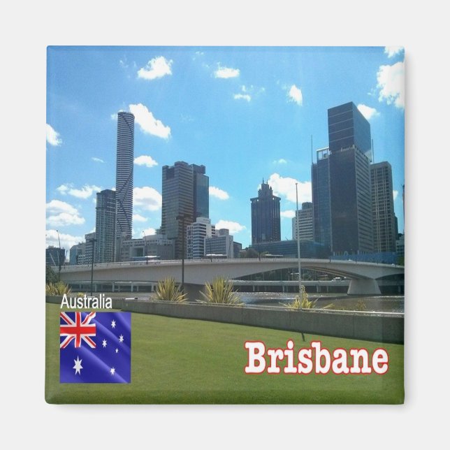 Imã zAU084 BRISBANE, Austrália, Oceânia, frigorífico (Frente)