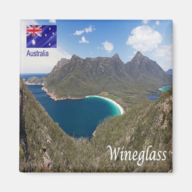 Imã zAU087 WENEGLASS BAY, Austrália, Oceânia, frigoríf (Frente)