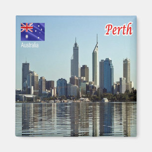 Imã zAU089 PERTH, Austrália, Oceânia, frigorífico