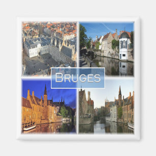 Imã zBE007 BRUGES Bélgica, frigorífico