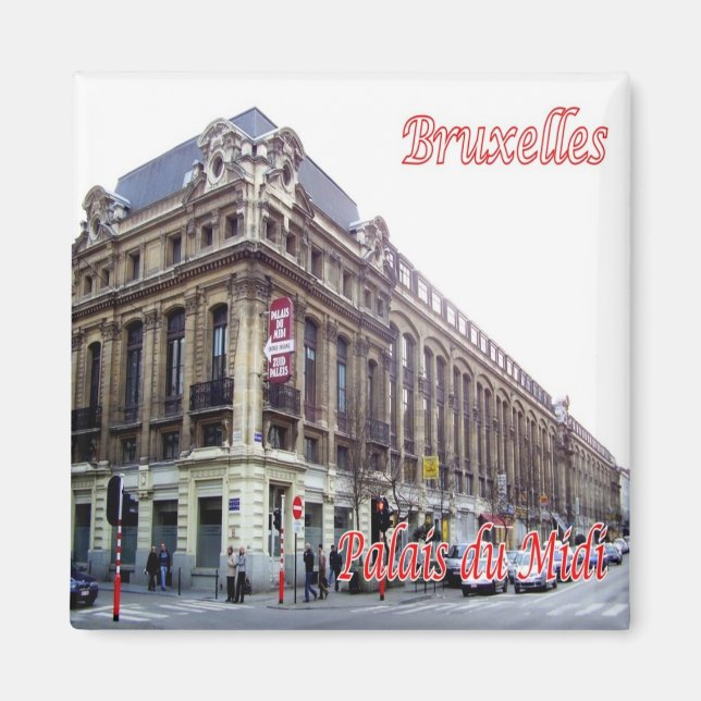 Imã zBE019 BRUXELLES Palais du Midi, frigorífico (Frente)