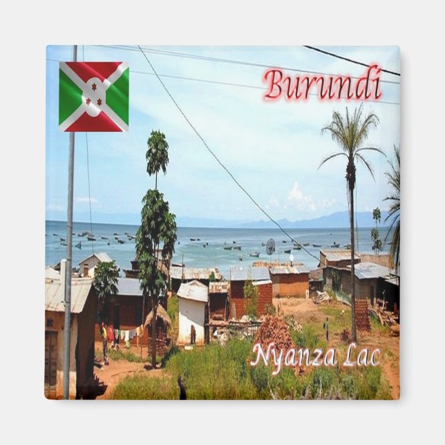 Imã zBI006 LAKE NYANZA, Burundi, África, geladeira (Frente)