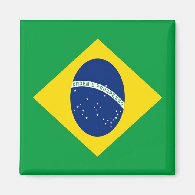 Imã zBR001 BRASIL FLAG, América, Fridge (Frente)